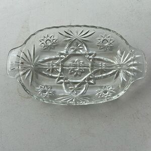 Vintage Anchor Hocking Star of David Divided Relish Dish